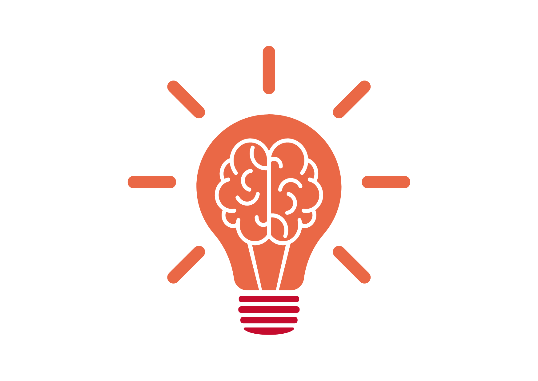 hehkulamppu, jossa aivot sisällä