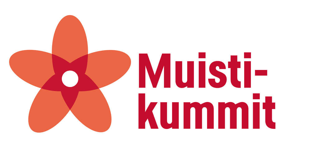 Muistikummilogo: kukka ja teksti Muistikummit