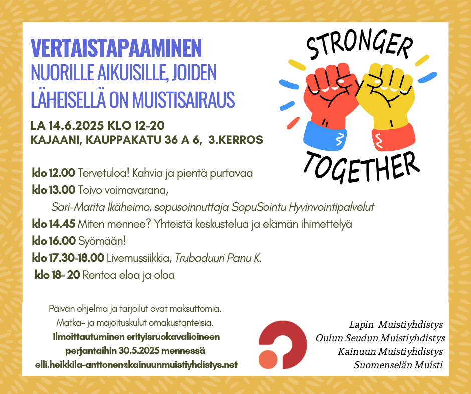 Kuvassa päivän ohjelma, joka löytyy myös artikkelin tekstistä.